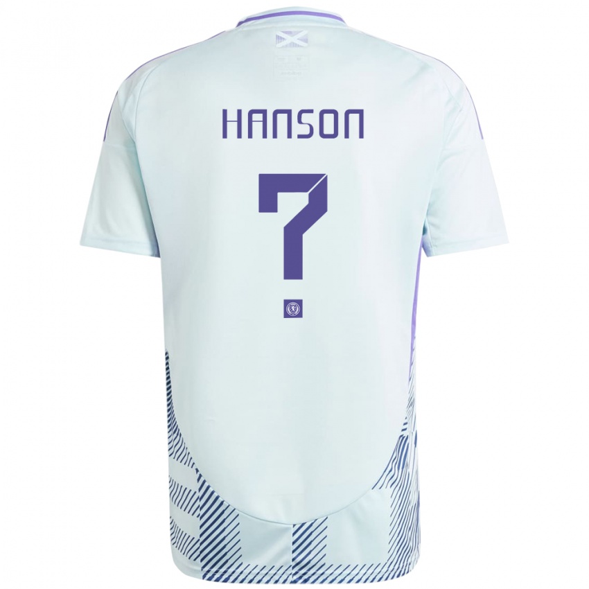 Dames Schotland Kirsty Hanson #0 Licht Mintblauw Uitshirt Uittenue 24-26 T-Shirt België