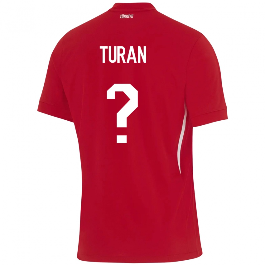 Dames Turkije Hasan Turan #0 Rood Uitshirt Uittenue 24-26 T-Shirt België