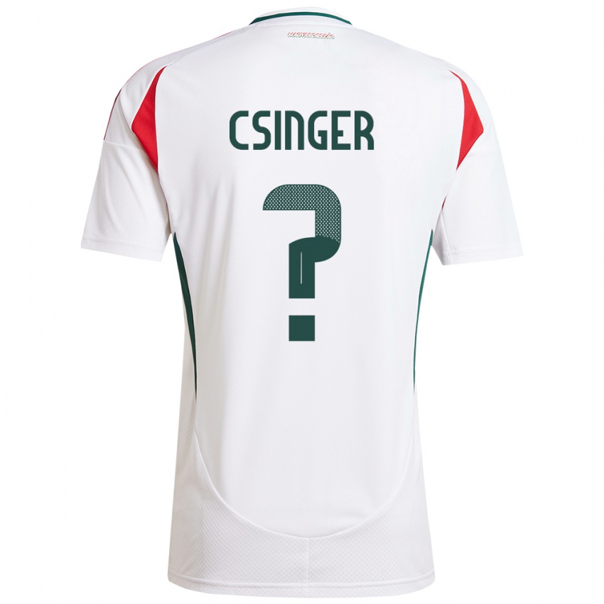 Dames Hongarije Márk Csinger #0 Wit Uitshirt Uittenue 24-26 T-Shirt België