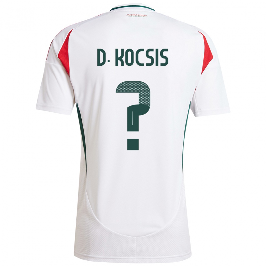 Dames Hongarije Dominik Kocsis #0 Wit Uitshirt Uittenue 24-26 T-Shirt België