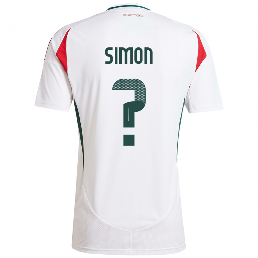 Dames Hongarije Barnabás Simon #0 Wit Uitshirt Uittenue 24-26 T-Shirt België