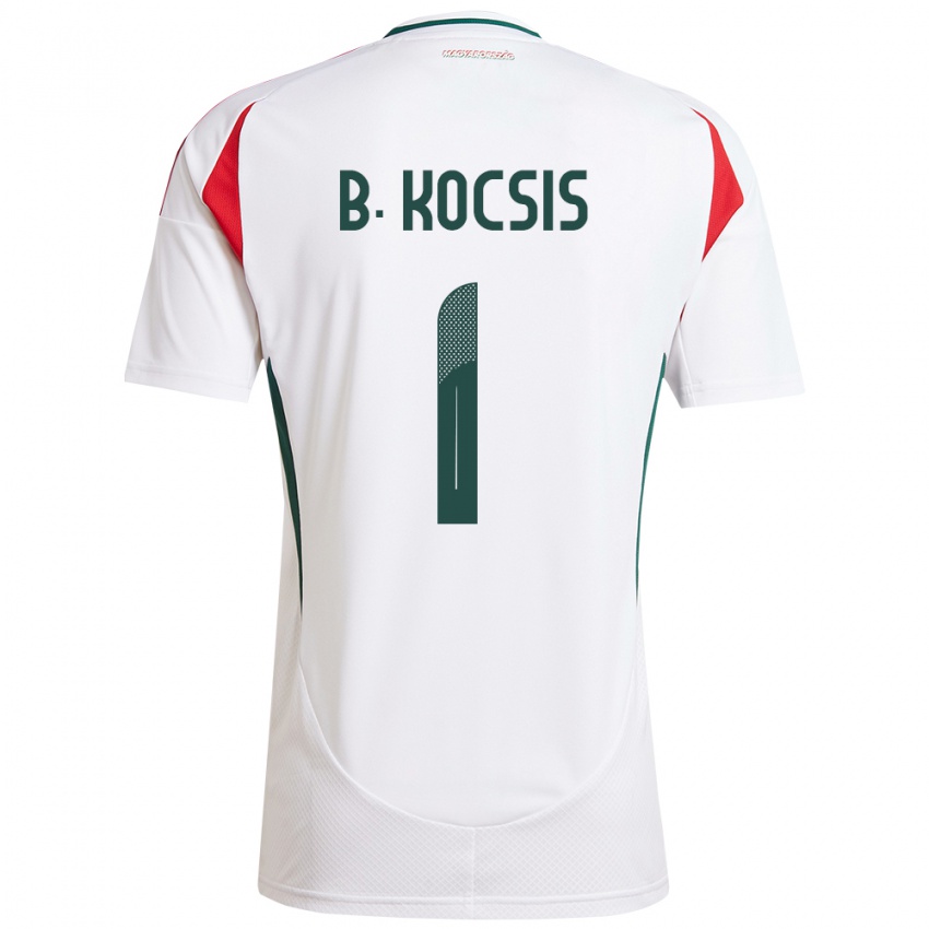 Dames Hongarije Botond Kocsis #1 Wit Uitshirt Uittenue 24-26 T-Shirt België