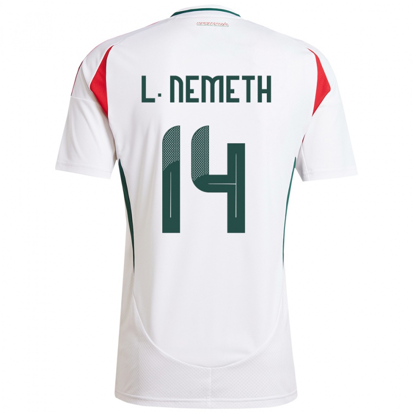 Dames Hongarije Loretta Németh #14 Wit Uitshirt Uittenue 24-26 T-Shirt België