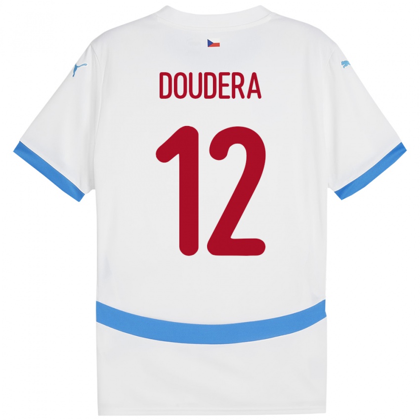 Dames Tsjechië David Doudera #12 Wit Uitshirt Uittenue 24-26 T-Shirt België