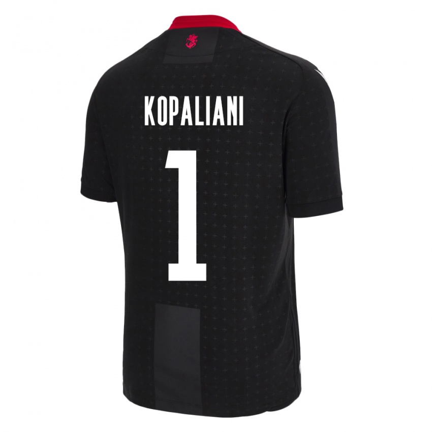 Damen Georgien Soso Kopaliani #1 Schwarz Auswärtstrikot Trikot 24-26 T-Shirt Belgien