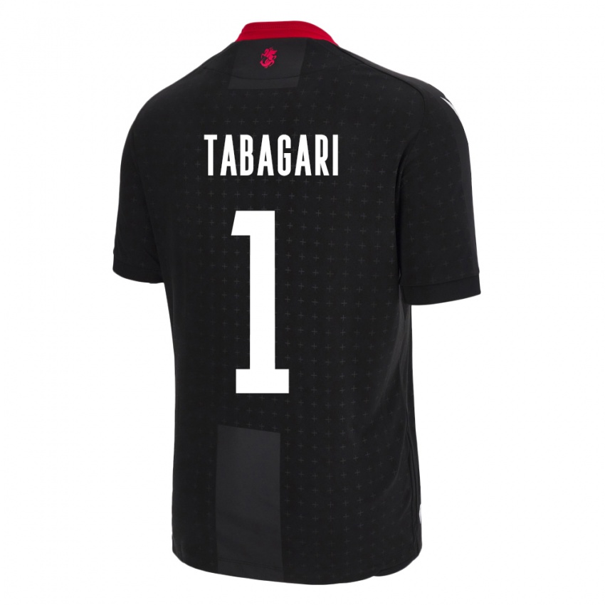 Damen Georgien Eka Tabagari #1 Schwarz Auswärtstrikot Trikot 24-26 T-Shirt Belgien