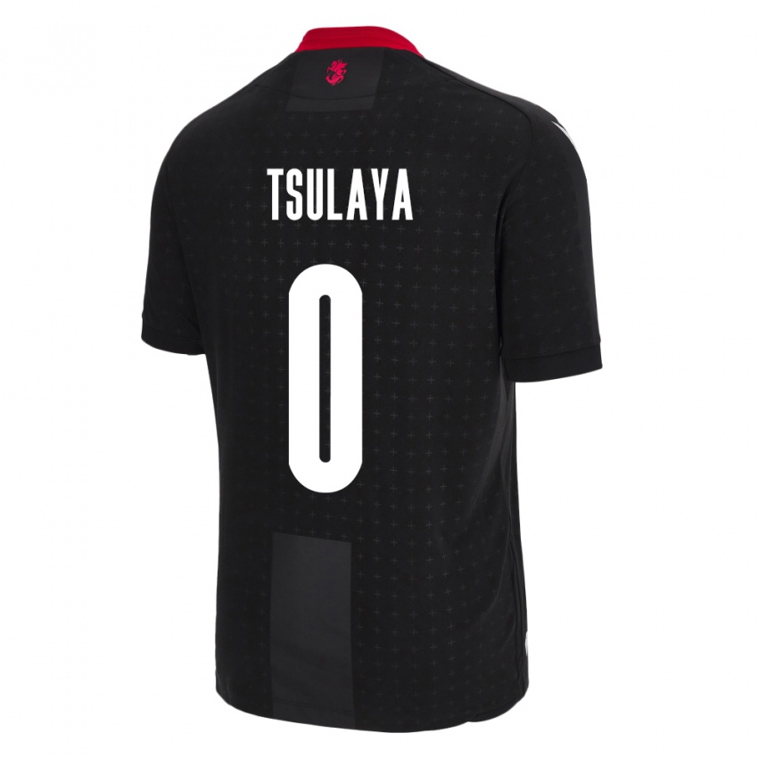 Damen Georgien Ana Tsulaya #0 Schwarz Auswärtstrikot Trikot 24-26 T-Shirt Belgien