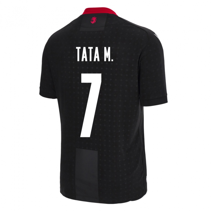 Damen Georgien Tata Matveeva #7 Schwarz Auswärtstrikot Trikot 24-26 T-Shirt Belgien