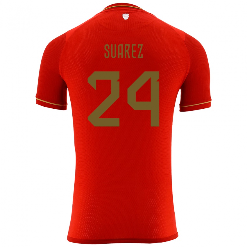 Femme Maillot Bolivie Marcelo Suárez #24 Rouge Tenues Extérieur 24-26 T-Shirt Belgique