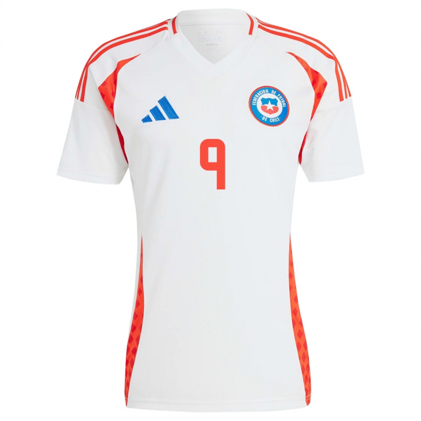 Damen Chile Sonya Keefe #9 Weiß Auswärtstrikot Trikot 24-26 T-Shirt Belgien