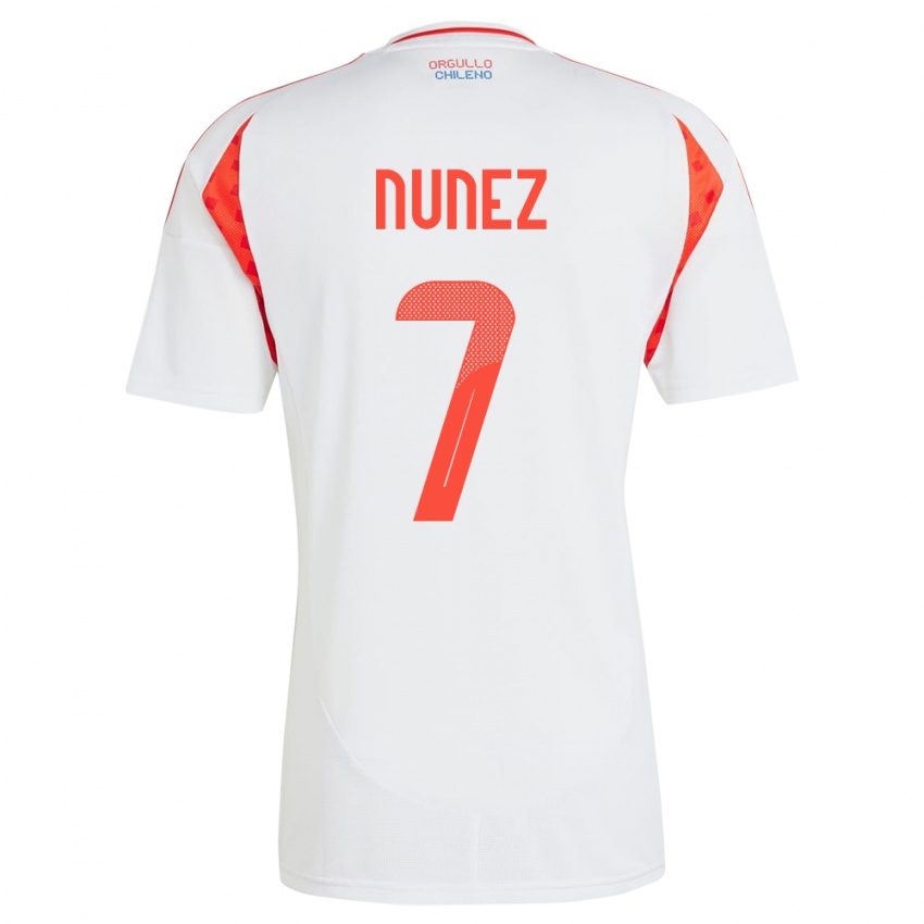 Dames Chili Marcelino Núñez #7 Wit Uitshirt Uittenue 24-26 T-Shirt België