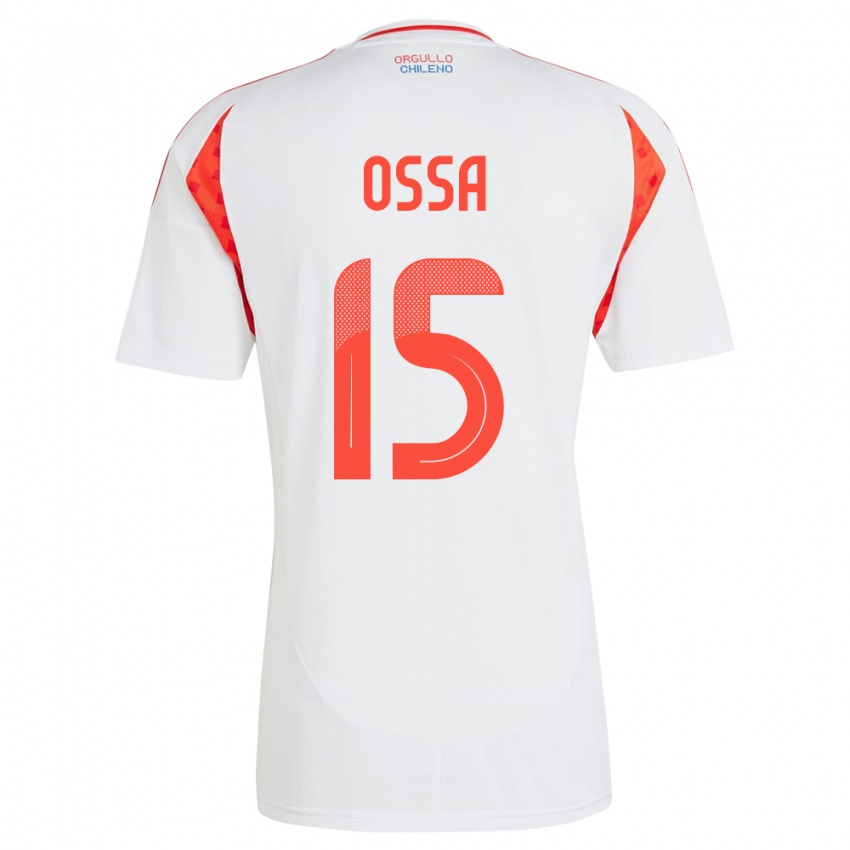 Dames Chili Diego Ossa #15 Wit Uitshirt Uittenue 24-26 T-Shirt België