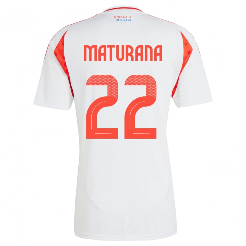 Dames Chili Martín Maturana #22 Wit Uitshirt Uittenue 24-26 T-Shirt België