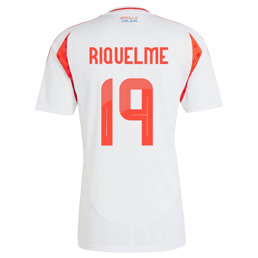 Dames Chili Benjamín Riquelme #19 Wit Uitshirt Uittenue 24-26 T-Shirt België