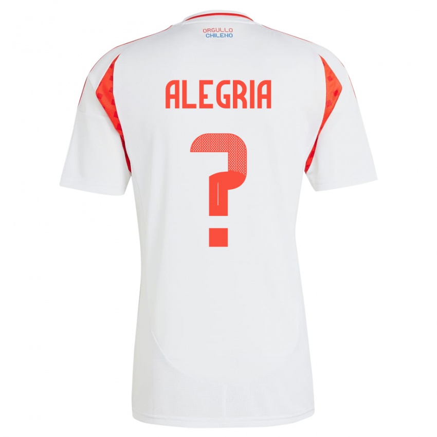 Damen Chile Ian Alegría #0 Weiß Auswärtstrikot Trikot 24-26 T-Shirt Belgien