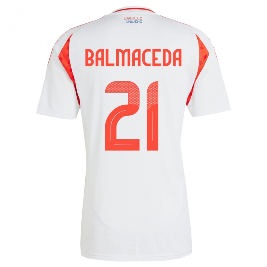 Dames Chili Rosario Balmaceda #21 Wit Uitshirt Uittenue 24-26 T-Shirt België