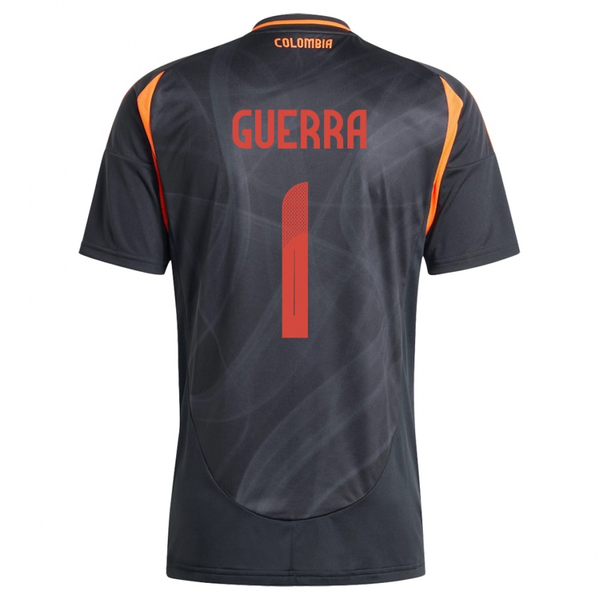 Dames Colombia Sebastián Guerra #1 Zwart Uitshirt Uittenue 24-26 T-Shirt België