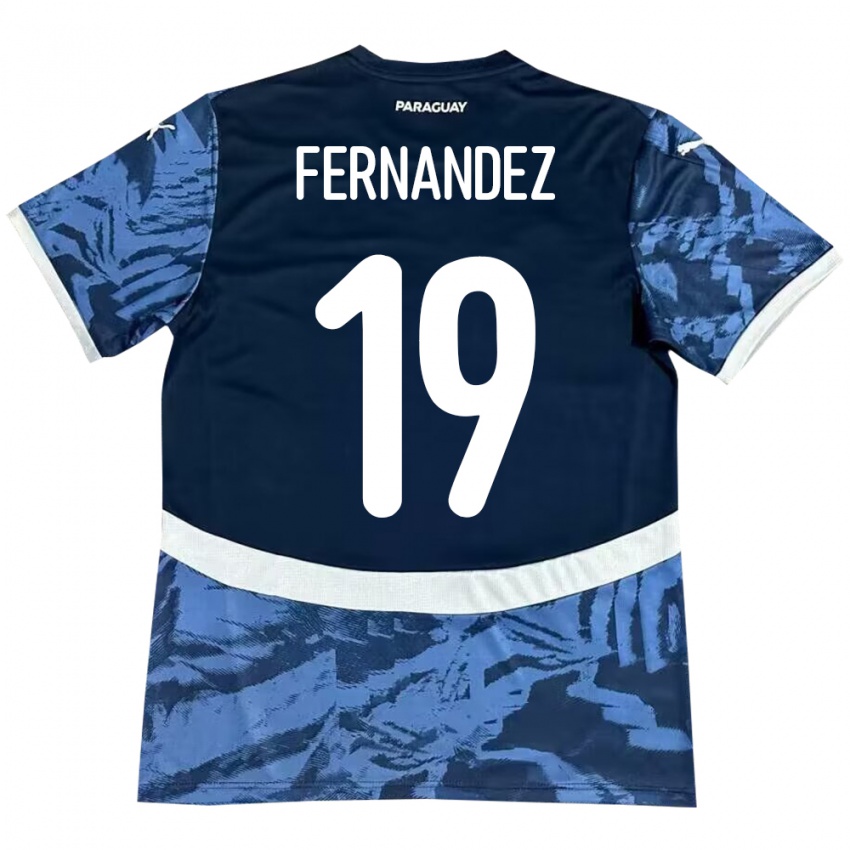 Dames Paraguay Rebeca Fernández #19 Blauw Uitshirt Uittenue 24-26 T-Shirt België