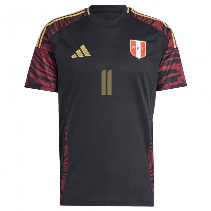 Dames Peru Guillermo Grández #11 Zwart Uitshirt Uittenue 24-26 T-Shirt België