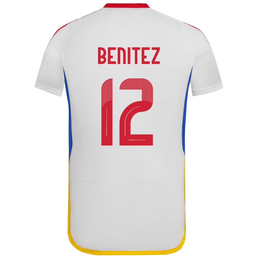 Damen Venezuela Frankarlos Benítez #12 Weiß Auswärtstrikot Trikot 24-26 T-Shirt Belgien