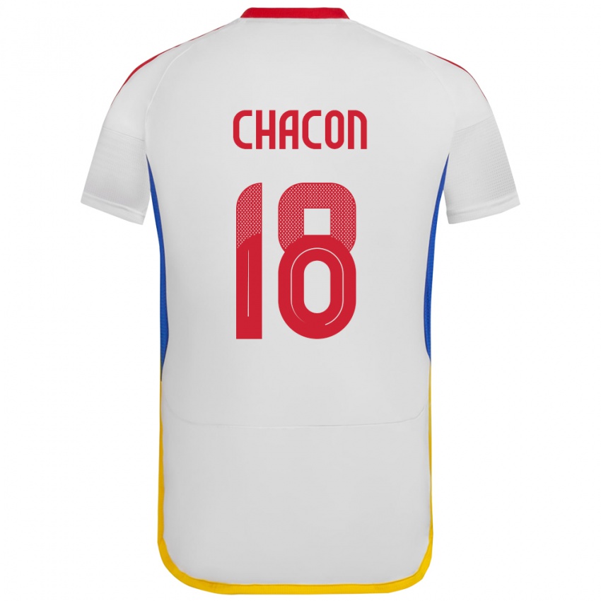 Dames Venezuela Yerson Chacón #18 Wit Uitshirt Uittenue 24-26 T-Shirt België