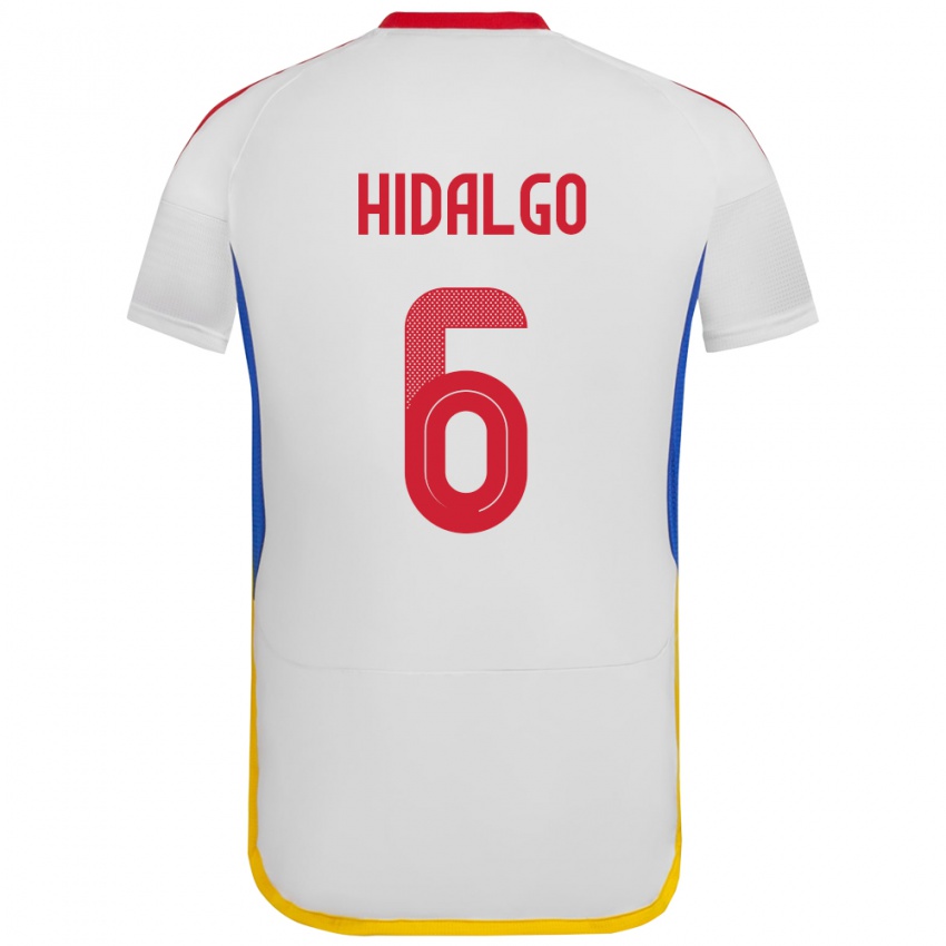 Dames Venezuela Rai Hidalgo #6 Wit Uitshirt Uittenue 24-26 T-Shirt België