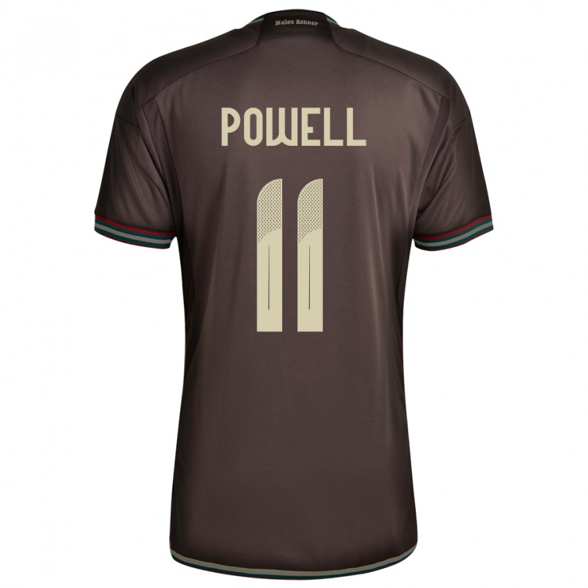 Femme Maillot Jamaïque Destiny Powell #11 Brun Nuit Tenues Extérieur 24-26 T-Shirt Belgique