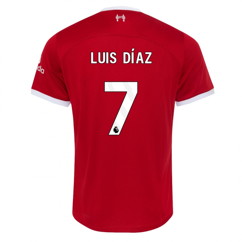 Kinderen Luis Diaz #7 Rood Thuisshirt Thuistenue 2023/24 T-Shirt België