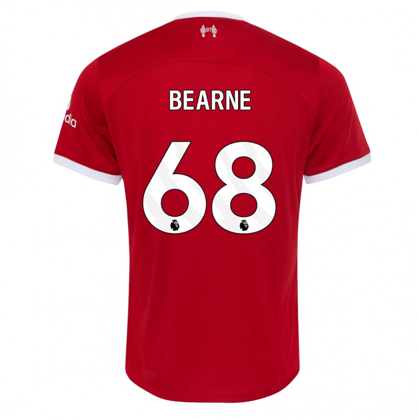 Enfant Maillot Jack Bearne #68 Rouge Tenues Domicile 2023/24 T-Shirt Belgique