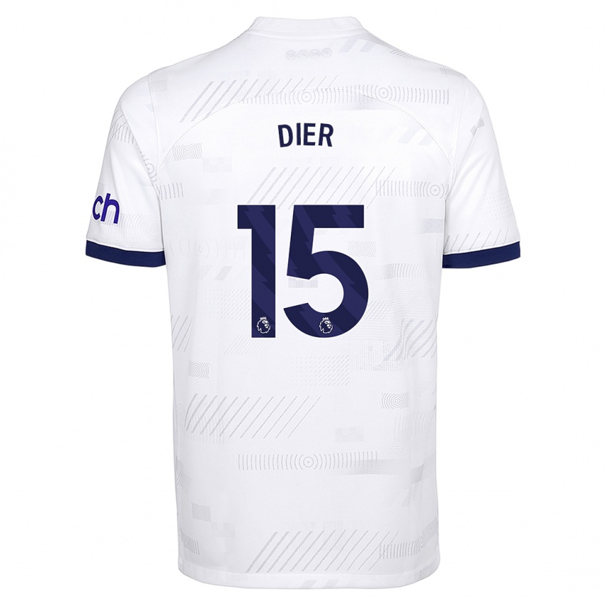 Enfant Maillot Eric Dier #15 Blanc Tenues Domicile 2023/24 T-Shirt Belgique