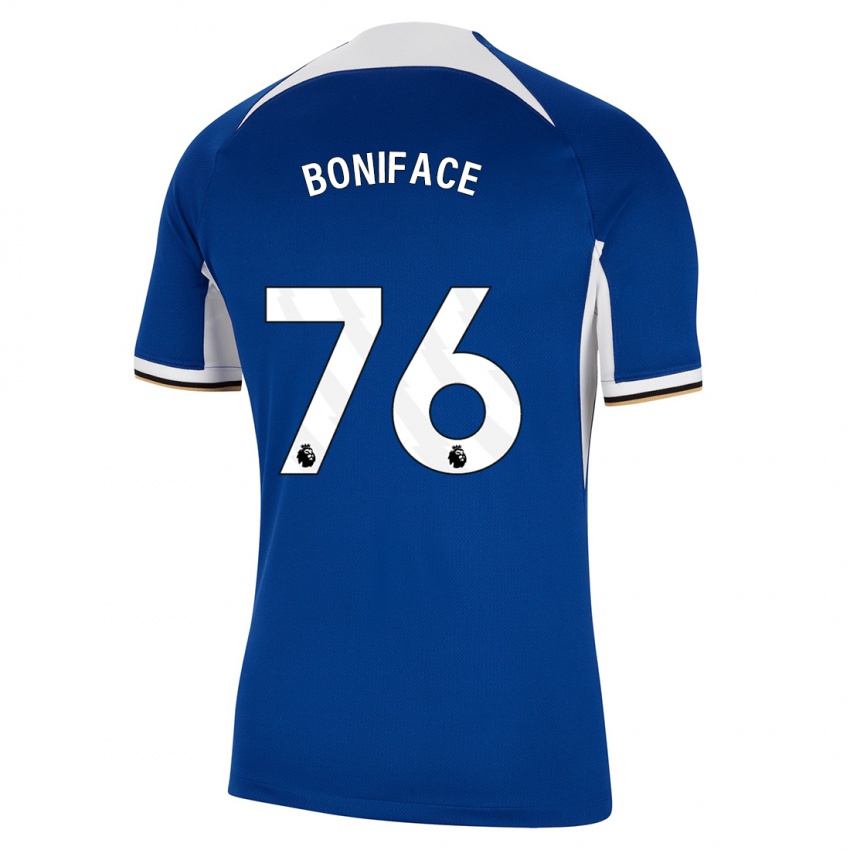 Kinderen Somto Boniface #76 Blauw Thuisshirt Thuistenue 2023/24 T-Shirt België