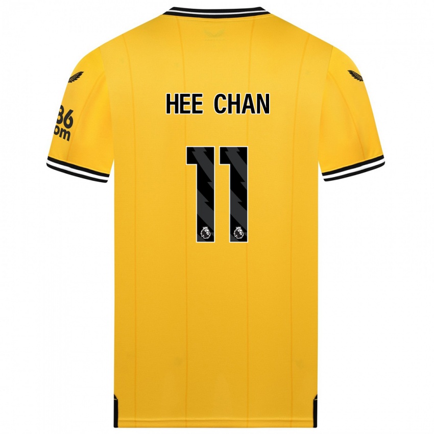 Kinder Hee-Chan Hwang #11 Gelb Heimtrikot Trikot 2023/24 T-Shirt Belgien