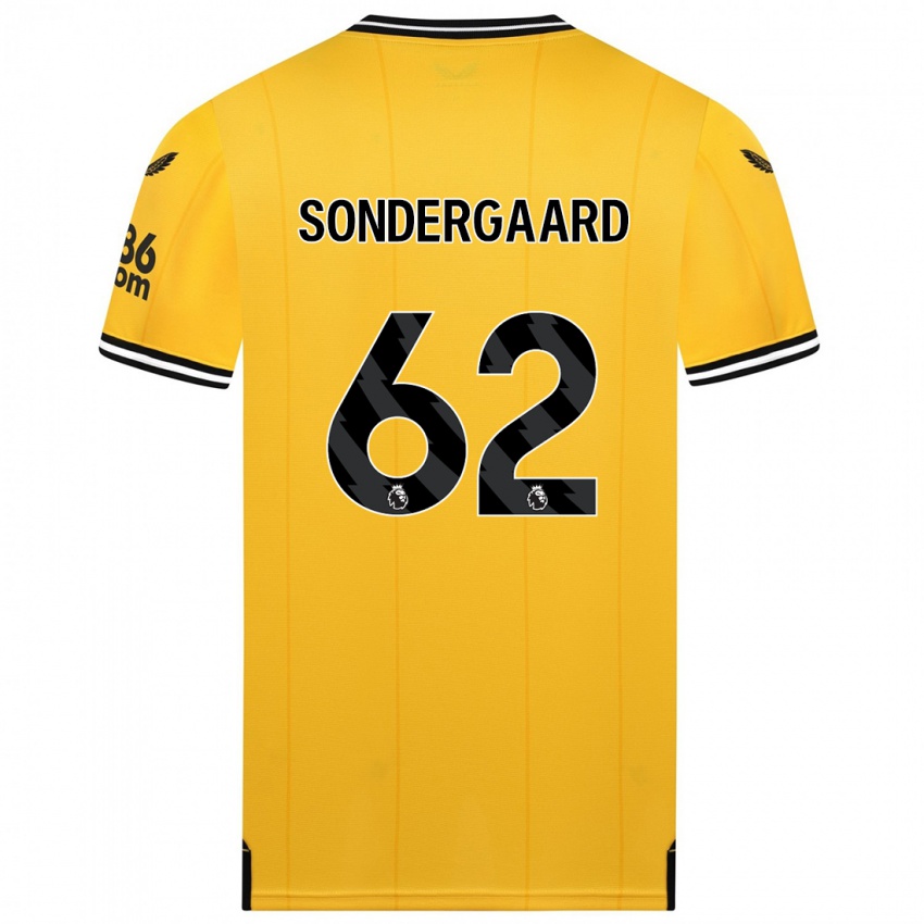 Kinderen Andreas Sondergaard #62 Geel Thuisshirt Thuistenue 2023/24 T-Shirt België
