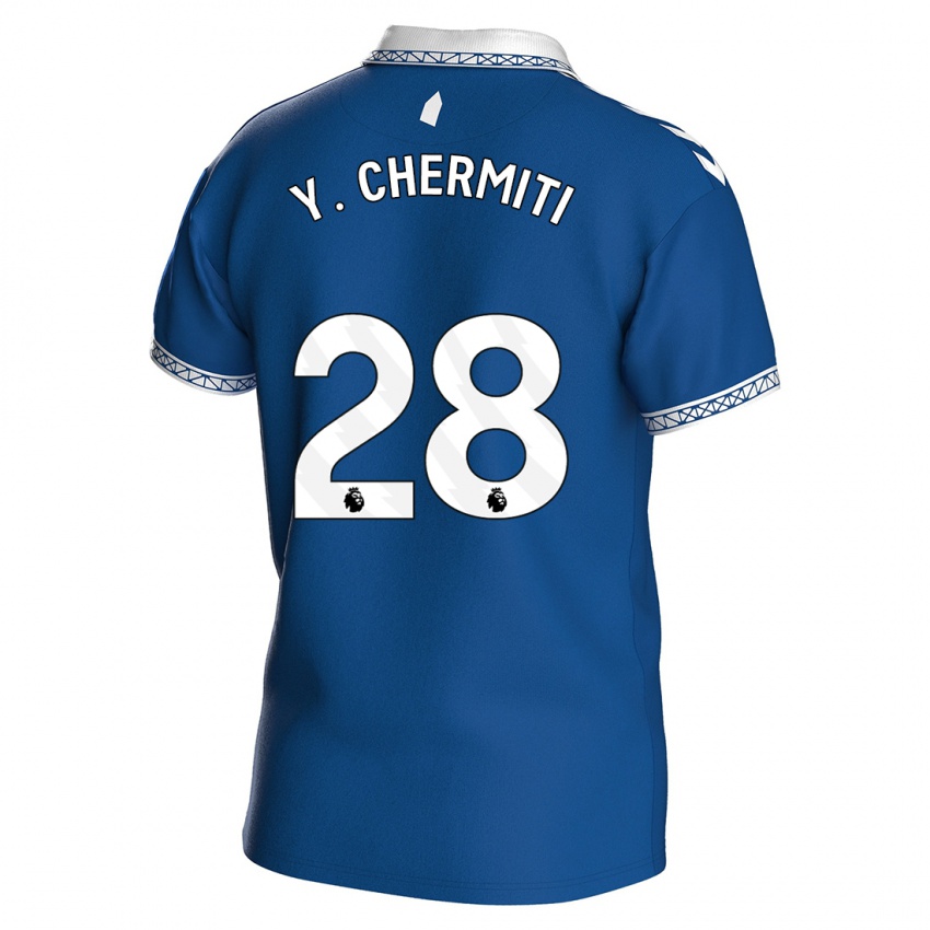 Kinderen Chermiti #28 Koningsblauw Thuisshirt Thuistenue 2023/24 T-Shirt België