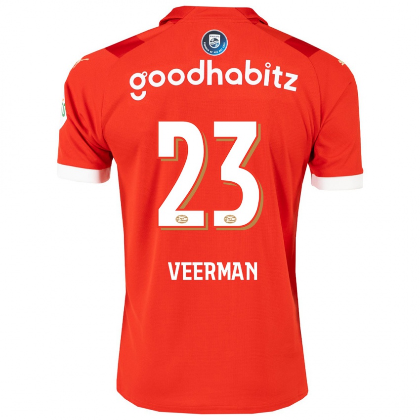 Kinderen Joey Veerman #23 Rood Thuisshirt Thuistenue 2023/24 T-Shirt België