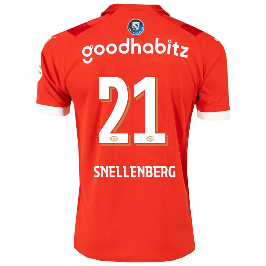 Kinderen Maxime Snellenberg #21 Rood Thuisshirt Thuistenue 2023/24 T-Shirt België