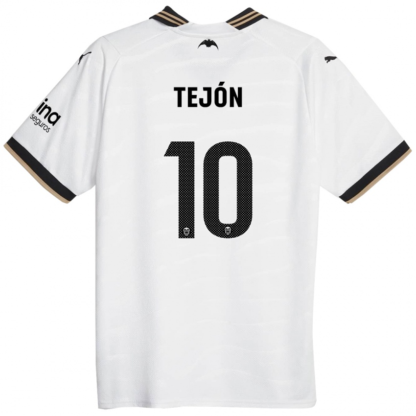 Enfant Maillot Martín Tejón #10 Blanc Tenues Domicile 2023/24 T-Shirt Belgique