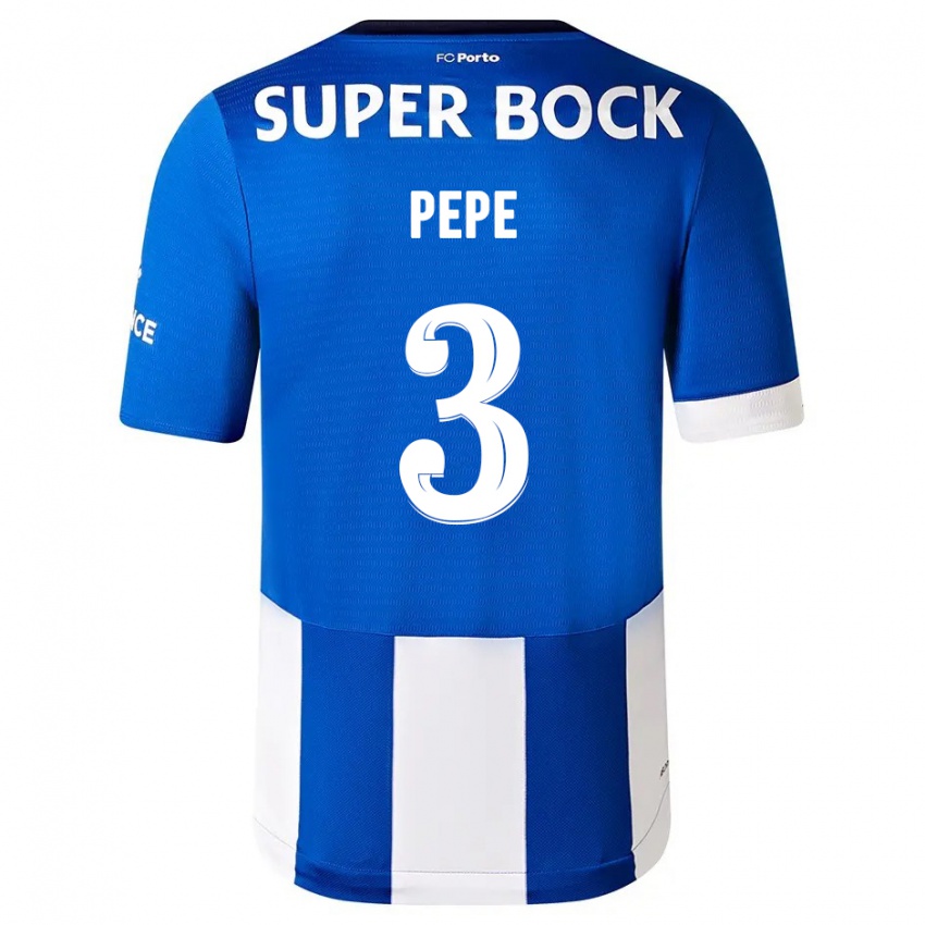 Kinderen Pepe #3 Blauw Wit Thuisshirt Thuistenue 2023/24 T-Shirt België