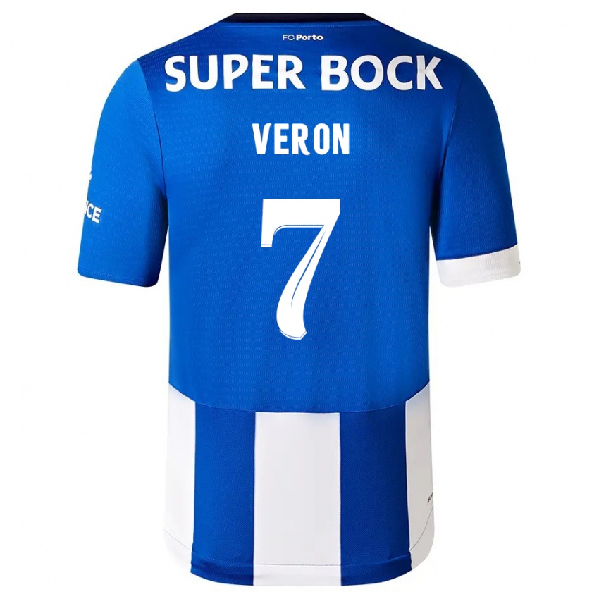 Kinderen Gabriel Veron #7 Blauw Wit Thuisshirt Thuistenue 2023/24 T-Shirt België