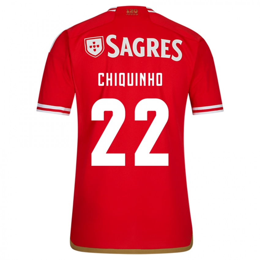 Kinderen Chiquinho #22 Rood Thuisshirt Thuistenue 2023/24 T-Shirt België