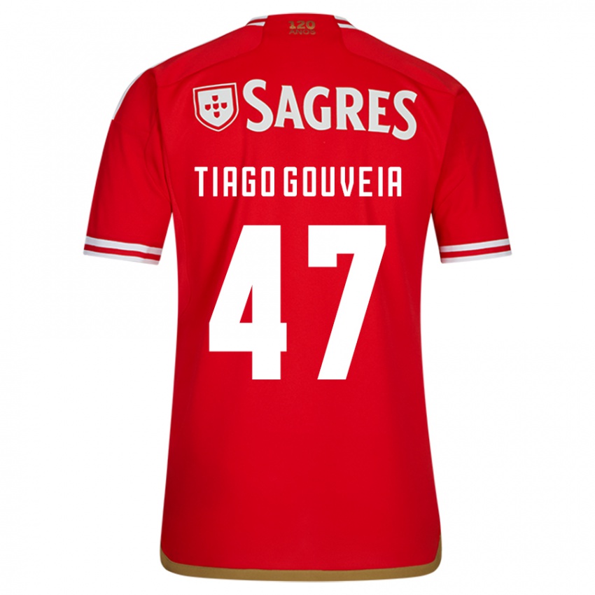 Kinderen Tiago Gouveia #47 Rood Thuisshirt Thuistenue 2023/24 T-Shirt België