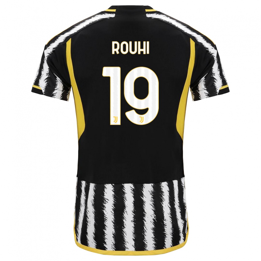 Kinderen Jonas Rouhi #19 Zwart Wit Thuisshirt Thuistenue 2023/24 T-Shirt België