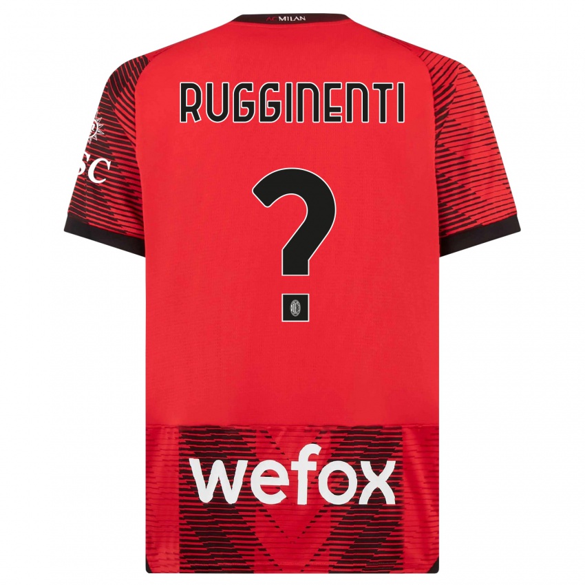 Kinderen Omar Rugginenti #0 Rood Zwart Thuisshirt Thuistenue 2023/24 T-Shirt België