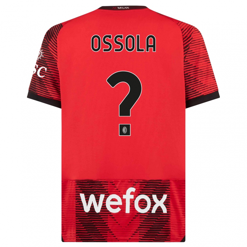 Kinderen Lorenzo Ossola #0 Rood Zwart Thuisshirt Thuistenue 2023/24 T-Shirt België