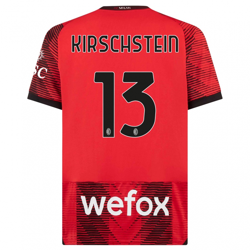 Kinderen Merle Kirschstein #13 Rood Zwart Thuisshirt Thuistenue 2023/24 T-Shirt België