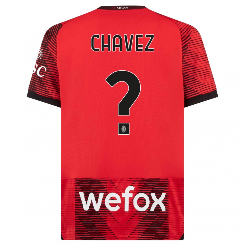 Kinderen Maikol Cifuentes Chavez #0 Rood Zwart Thuisshirt Thuistenue 2023/24 T-Shirt België