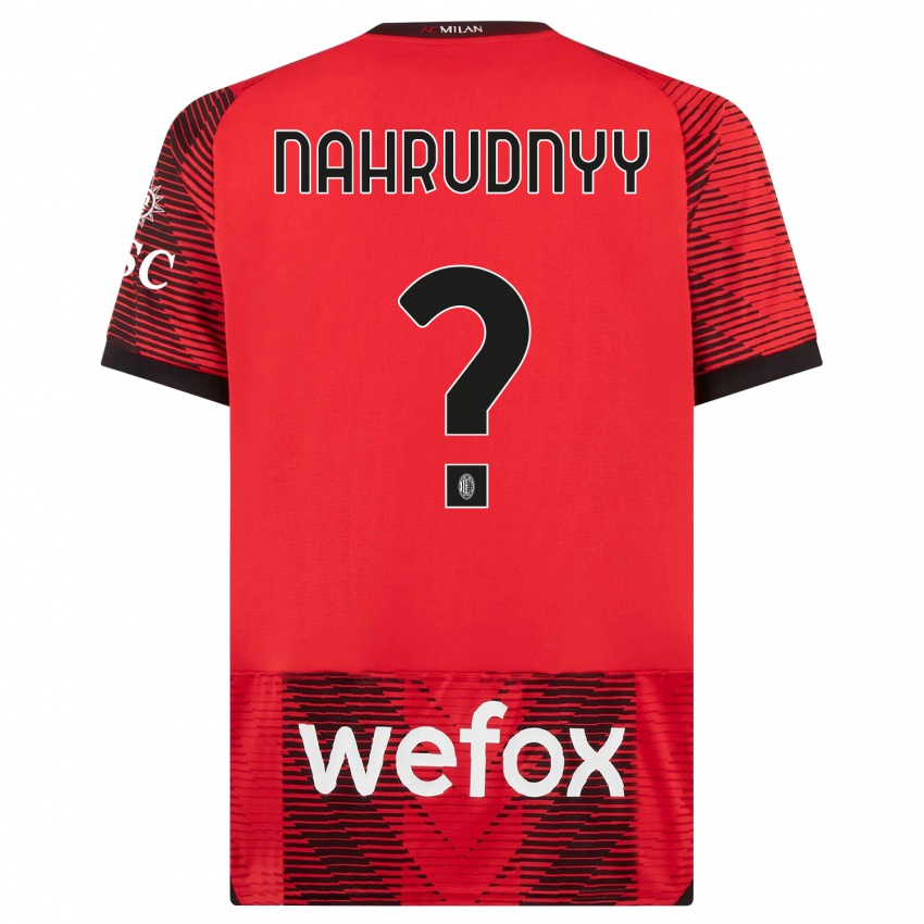 Kinderen Vladislav Nahrudnyy #0 Rood Zwart Thuisshirt Thuistenue 2023/24 T-Shirt België