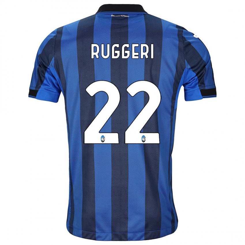 Kinderen Matteo Ruggeri #22 Zwart Blauw Thuisshirt Thuistenue 2023/24 T-Shirt België