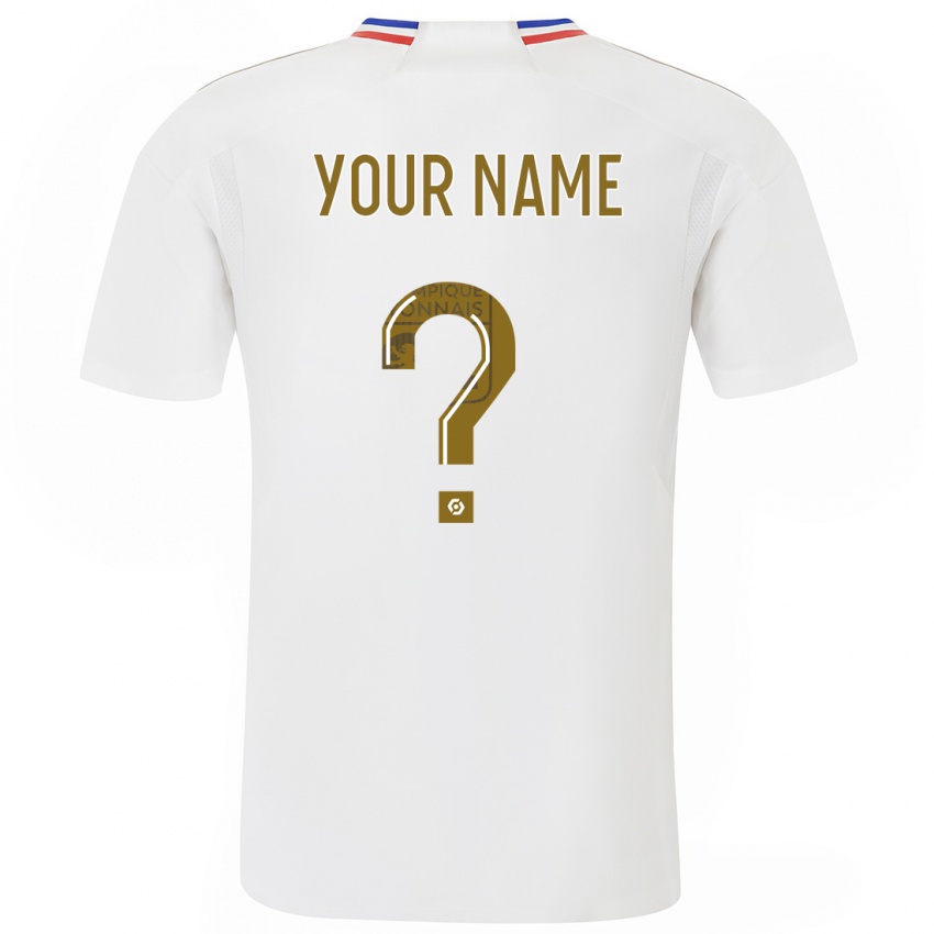 Kinderen Uw Naam #0 Wit Thuisshirt Thuistenue 2023/24 T-Shirt België