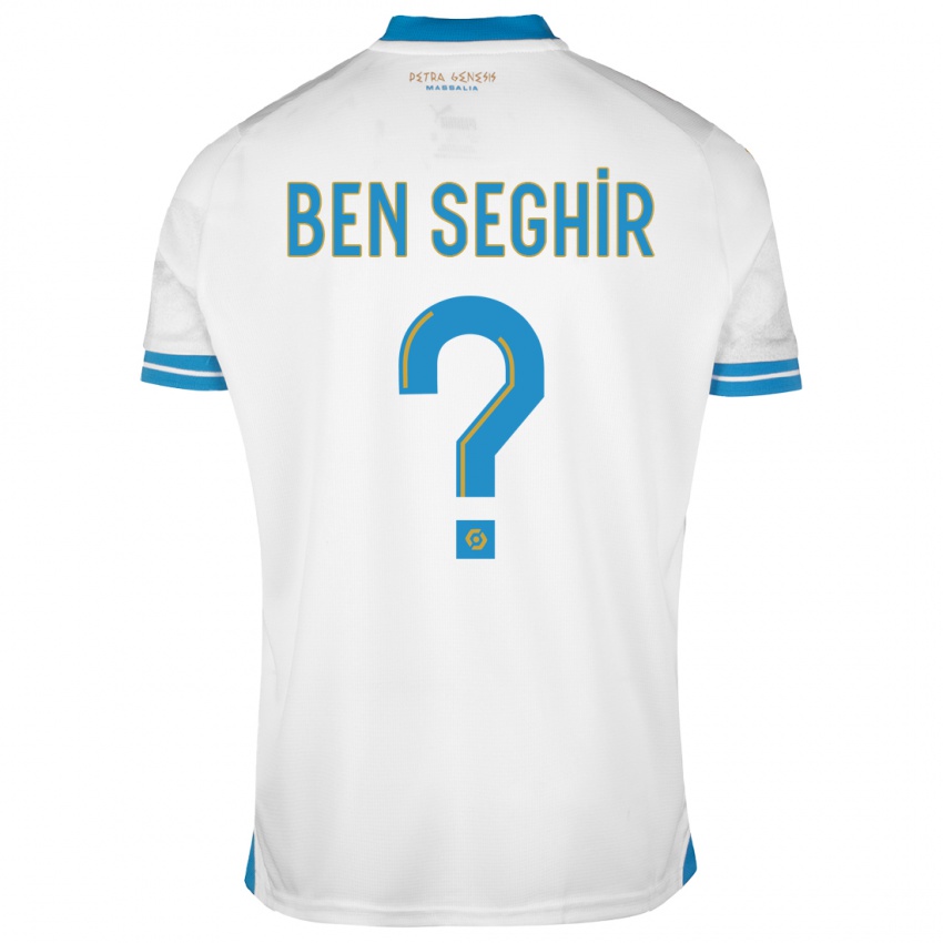 Enfant Maillot Salim Ben Seghir #0 Blanc Tenues Domicile 2023/24 T-Shirt Belgique